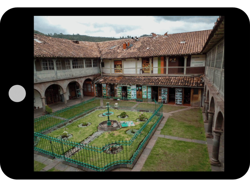 Cusco Peru ChocoMuseum courtyard