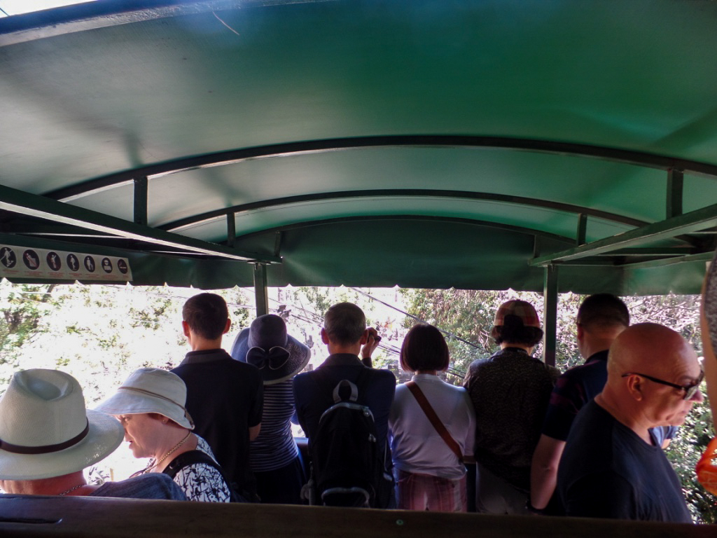 Heading up the San Cristobal funicular