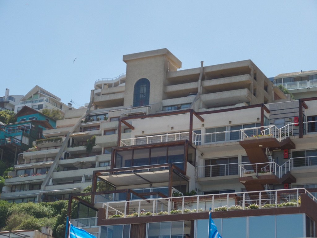 Different architecture in Reñaca beach, Chile